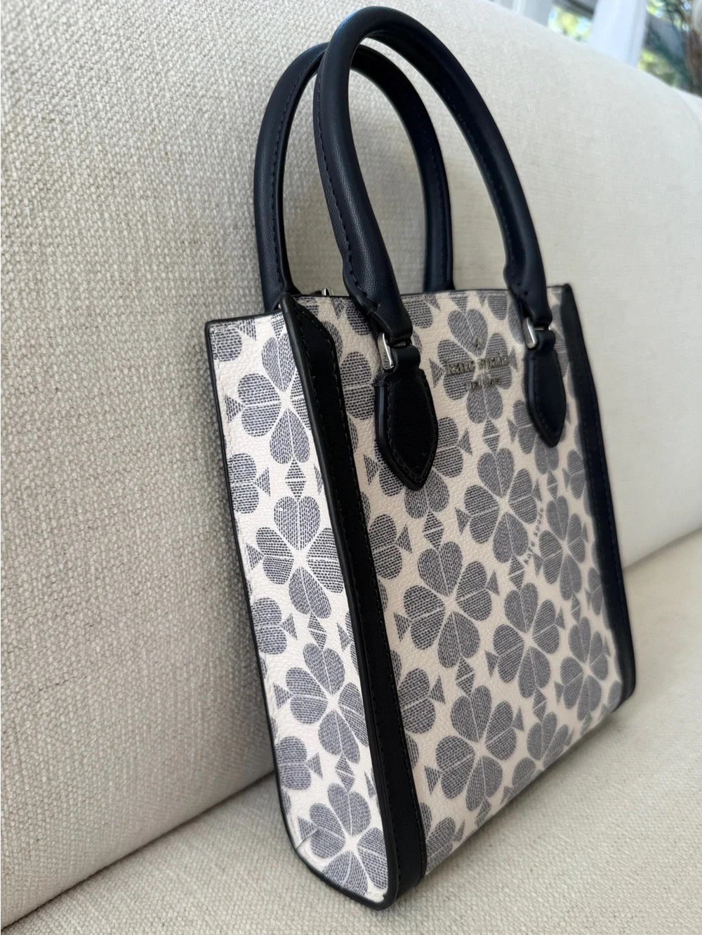 NWT Kate Spade New York Signature Spade Flower Navy Mini Tote Crossbody Bag